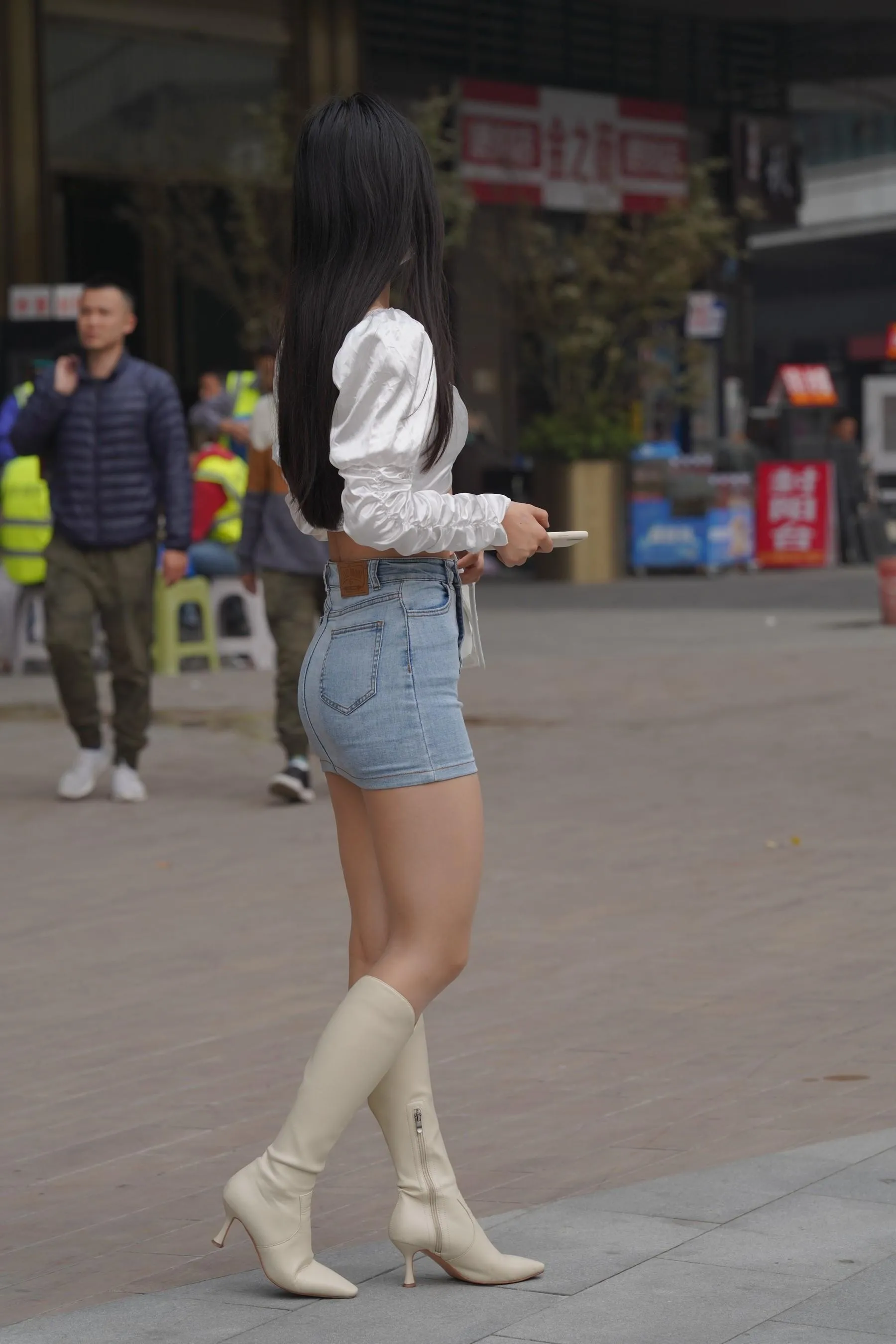 魔镜街拍 NO.170 凯恩街拍摄影-牛仔裙小姐姐 [304P]插图7